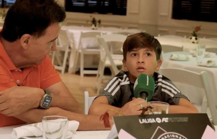 La tenera intervista a Thiago Messi durante un torneo con l’Inter Miami: il suo sogno di giocare in Argentina