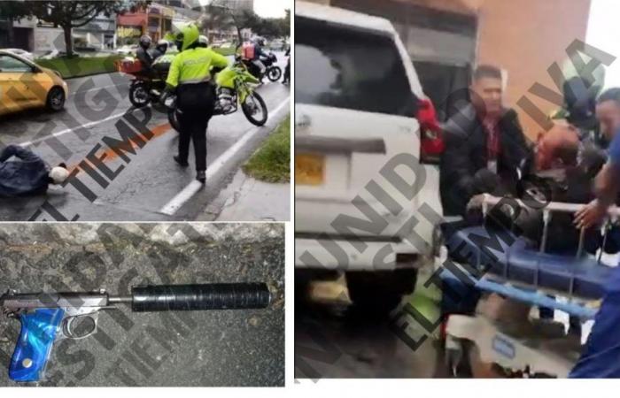 Foto dell’attacco sicario nel nord di Bogotà di un ex militare smobilitato protetto dall’UNP: “Hanno ferito Don Wilson”