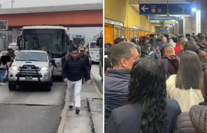 L’autobus Metropolitano ha avuto un guasto alla stazione di Caquetá e ha generato congestione al confine tra Rímac e San Martín de Porres