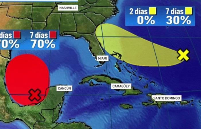 NHC monitora due aree nel Golfo del Messico e ad est della Florida – Telemundo Miami (51)