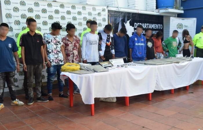 15 presunti autori del traffico di droga catturati a La Plata, Huila