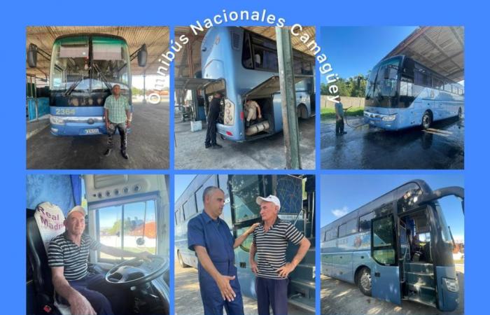 Autobus nazionale di Camagüey: autobus in primo piano