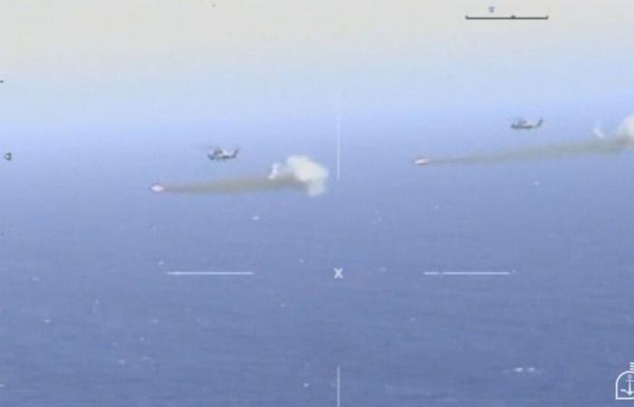 Viene registrato il lancio di missili e bombe Rb 12 Penguin da parte degli SH-16 e AF-1 Skyhawk della Marina brasiliana