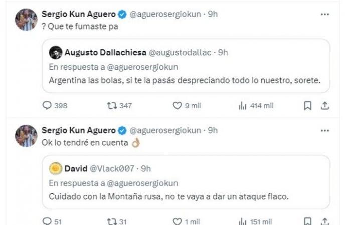 Kun Agüero ha incrociato sui social i tifosi cileni che gli hanno dedicato un meme