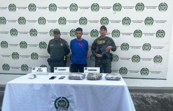 L’Esercito Nazionale cattura un uomo con 1700 grammi di narcotici a Ibagué