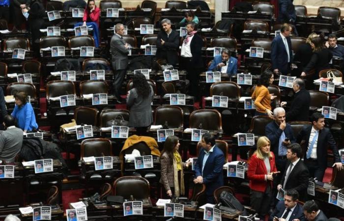 “Cerchi prestito”: i manifesti che alcuni deputati hanno affisso in Sessione per la Legge sulle Basi