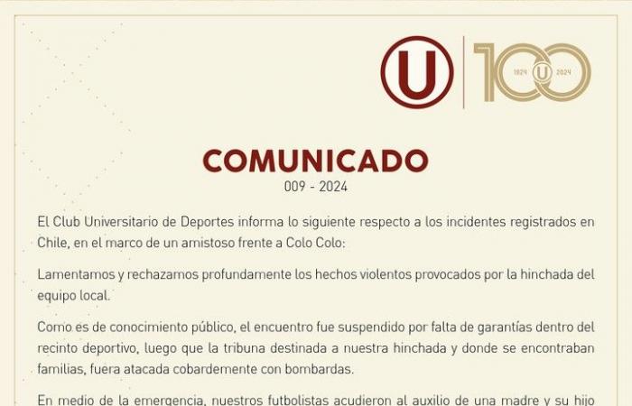 Hanno ucciso un tifoso del Colo Colo prima dell’amichevole sospesa contro l’Universitario de Perú :: Olé