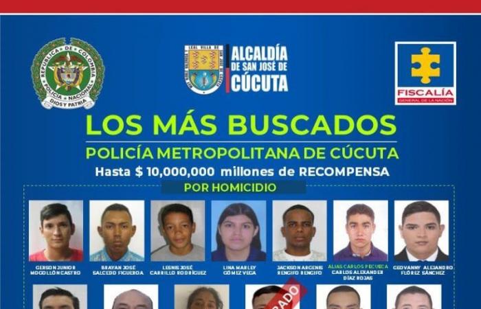 Le autorità di Cúcuta hanno presentato il manifesto dei più ricercati per omicidio e furto