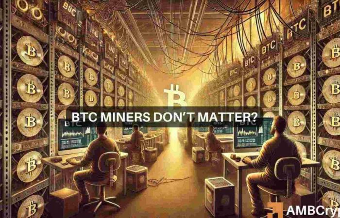 Bitcoin: “A questi minatori non interessa più il prezzo” – Analista