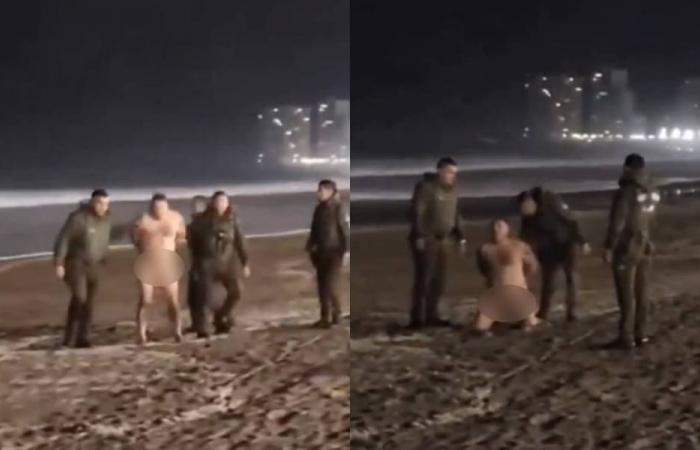 Arrestano un uomo sulle rive della spiaggia di Iquique