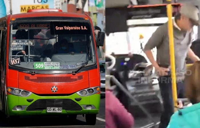 I passeggeri si sono lamentati con l’autista dell’autobus per eccesso di velocità a Valparaíso e lui ha lasciato l’autobus abbandonato