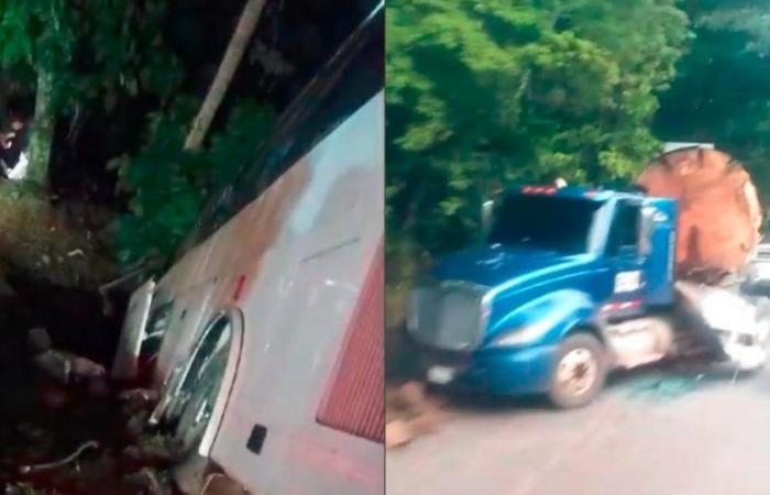 Evitando una frana, un autobus è finito in un burrone sulla strada per la Costa, a Tarazá: sette feriti
