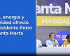 Acqua, energia e sicurezza offerte dal presidente Petro a Santa Marta