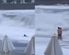 Video: il momento in cui il mare ha inghiottito una giovane donna che era sulla riva con il suo fidanzato